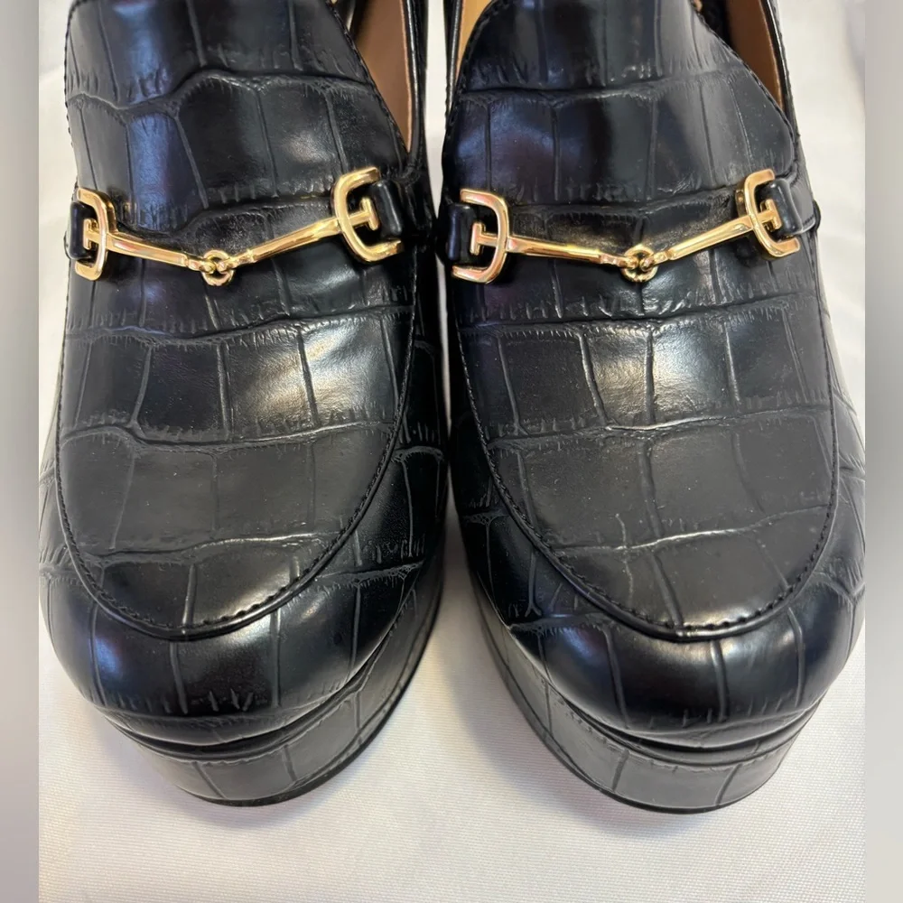 Sam Edelman Black Aretha Platform Loafer Pumps Boho Chic Women’s Size 7 - Picture 6 of 14